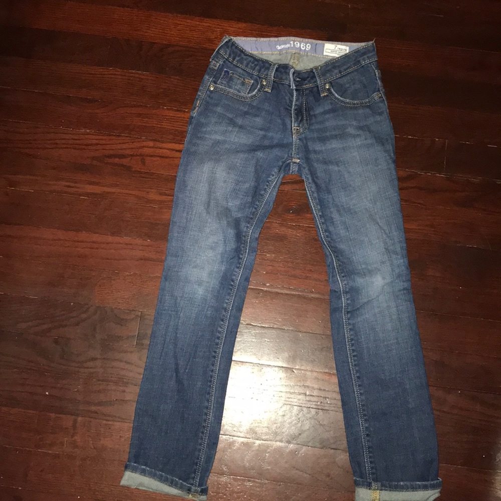 Gap denim blue jeans girls size:7